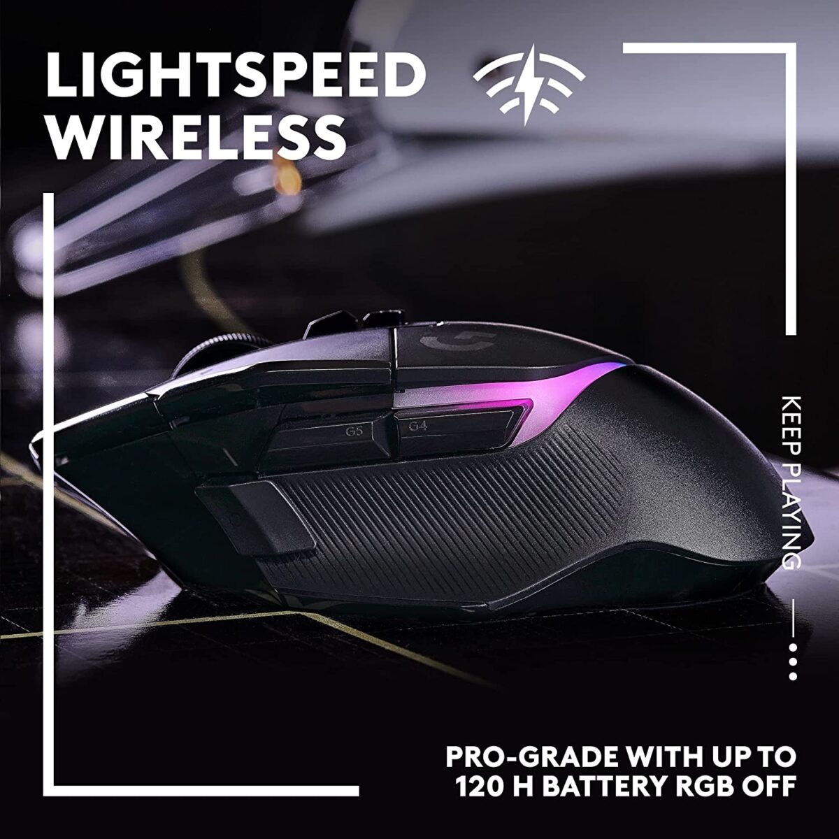 Logitech G502 X PLUS LIGHTSPEED Wireless Gaming Mouse Hero Sensor 25K (Black)