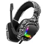 ONIKUMA K20 RGB Gaming Headset – Stereo – Noise canceling Mic – (camouflage) - Image 8