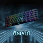 Redragon K614 Anivia RGB Mechanical Gaming Keyboard - Low Profile Red Switch (Black)