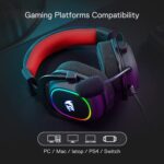 Redragon H510 RGB Zeus X USB Gaming Headset - 7.1 Surround Sound (Black)