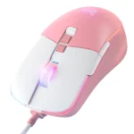 ONIKUMA CW916 Gaming Mouse - 7,200 DPI (Pink White)