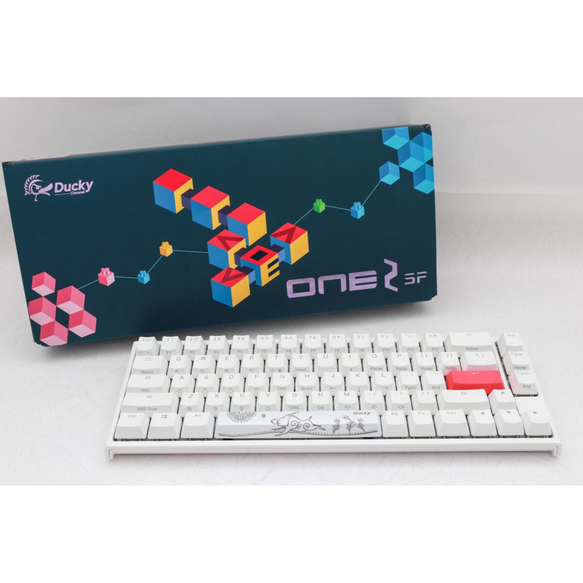 Ducky One 2 SF RGB 65% Gaming Mechanical Keyboard - Cherry MX Blue Switches (Pure White)