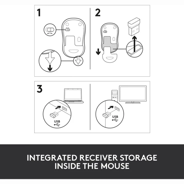 Logitech M185 Wireless Mouse (Grey)