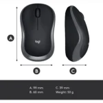 Logitech M185 Wireless Mouse (Grey)