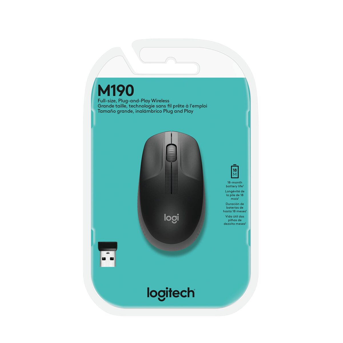 Logitech Wireless Mouse M190 - Full Size