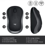 Logitech M185 Wireless Mouse (Grey)