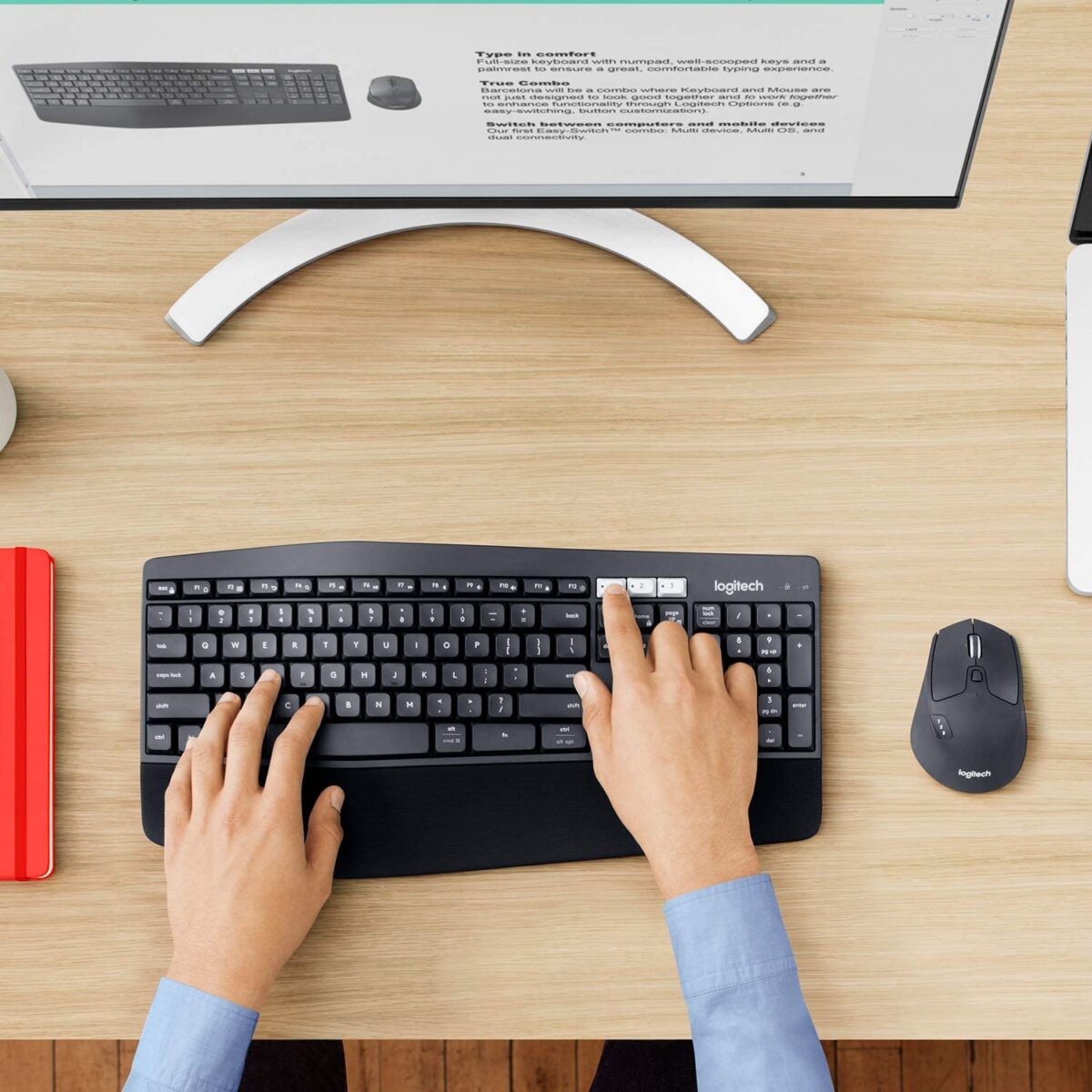 LOGITECH MK850 PERFORMANCE Wireless Keyboard and Mouse Combo (Arabic)