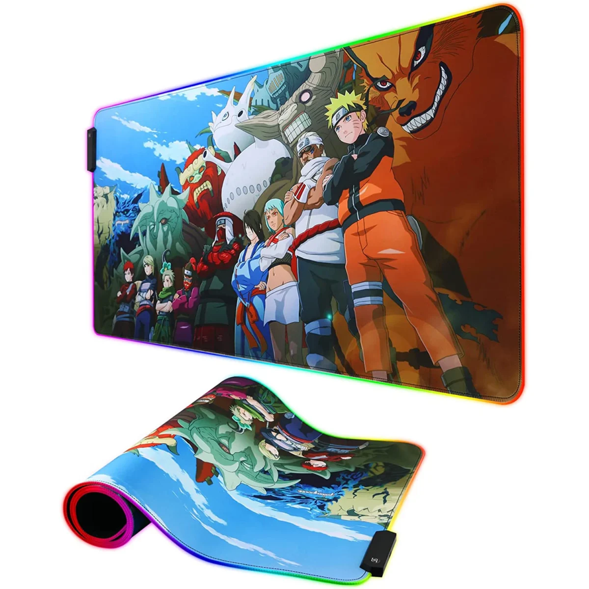Bijuu and Jinchuuriki Naruto RGB Gaming Mouse Pad - 80x30 CM