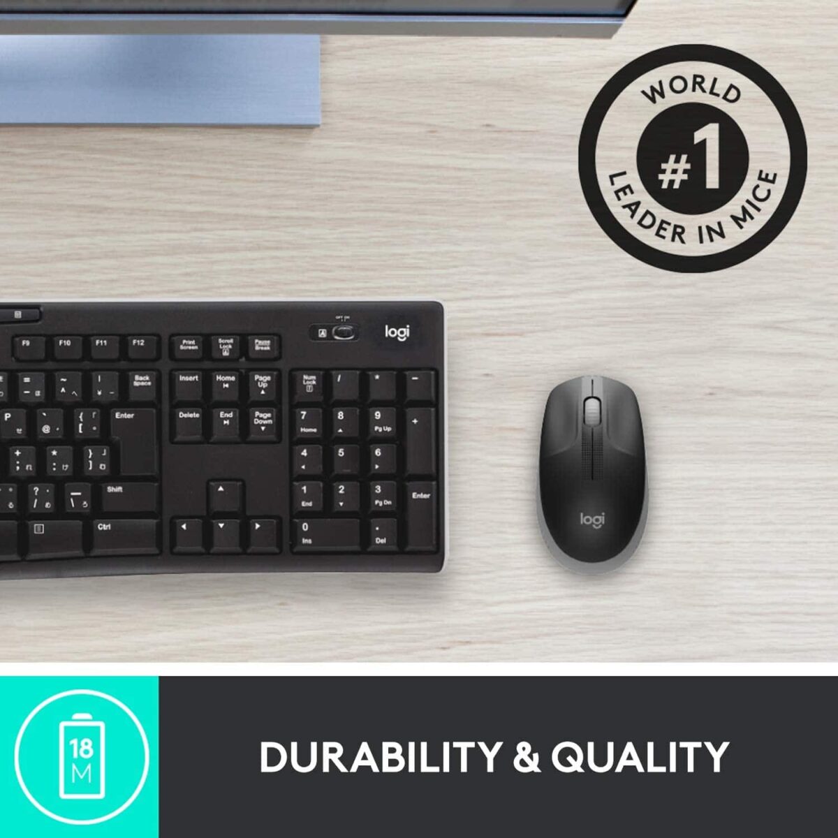 Logitech Wireless Mouse M190 - Full Size