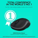 Logitech M185 Wireless Mouse (Grey)
