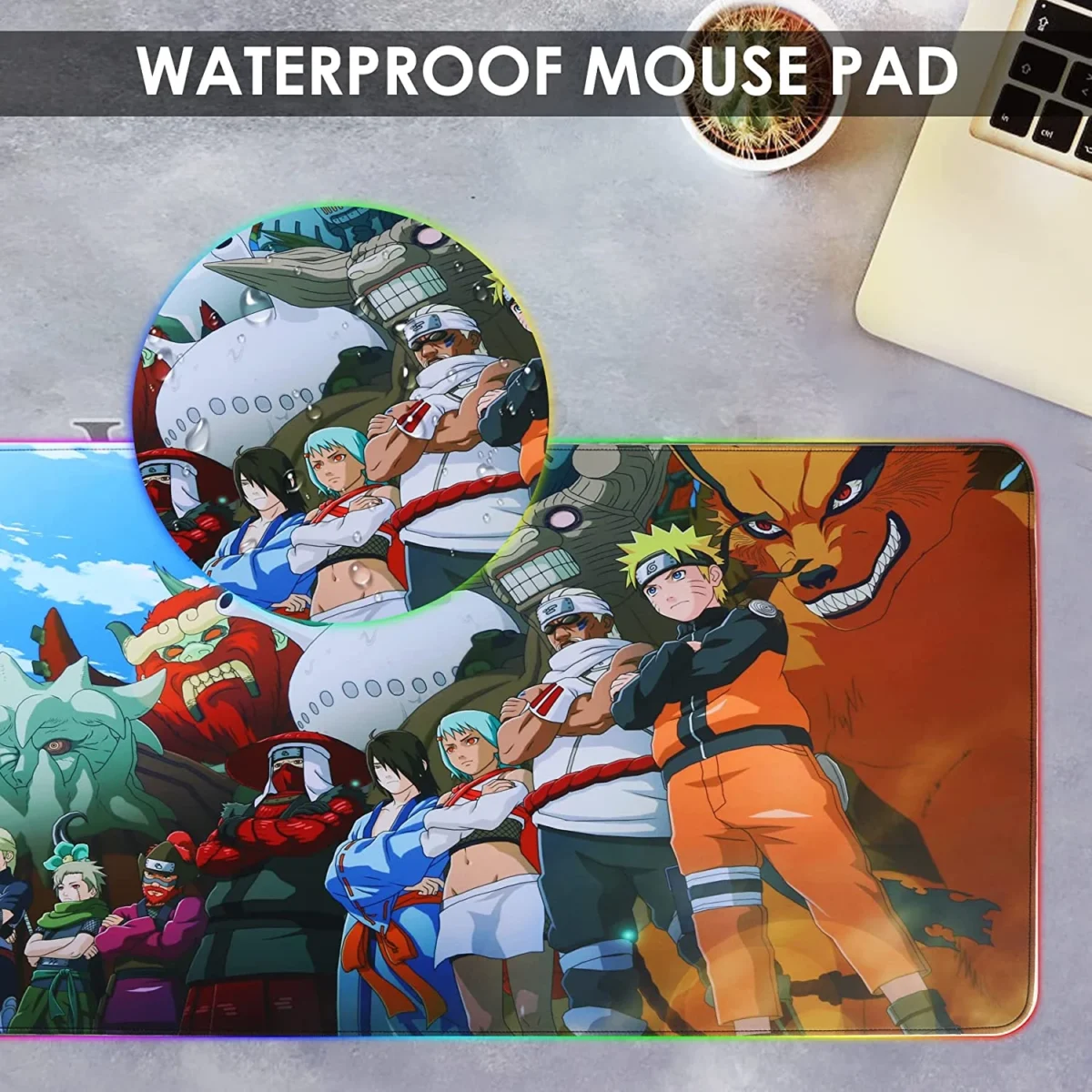 Bijuu and Jinchuuriki Naruto RGB Gaming Mouse Pad - 80x30 CM