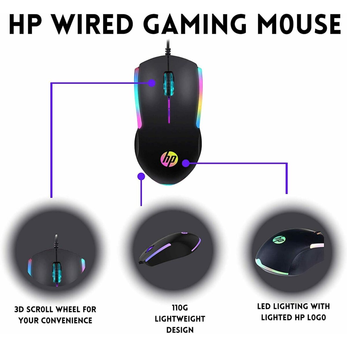 HP M160 RGB Gaming Mouse