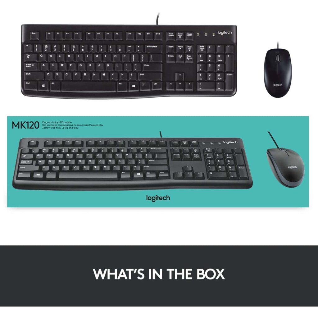 Logitech MK120 Keyboard and Mouse Combo (Arabic)