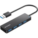BYEASY 4 Port USB 3.0 Hub - Ultra Slim Portable Data Hub