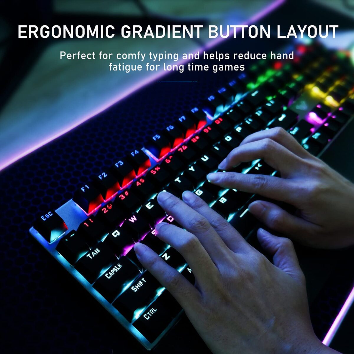 Aula WIND F2088 Gaming Mechanical Keyboard - Black Switches