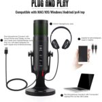 USB RGB Gaming Condenser Podcast Microphone