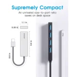 BYEASY 4 Port USB 3.0 Hub - Ultra Slim Portable Data Hub