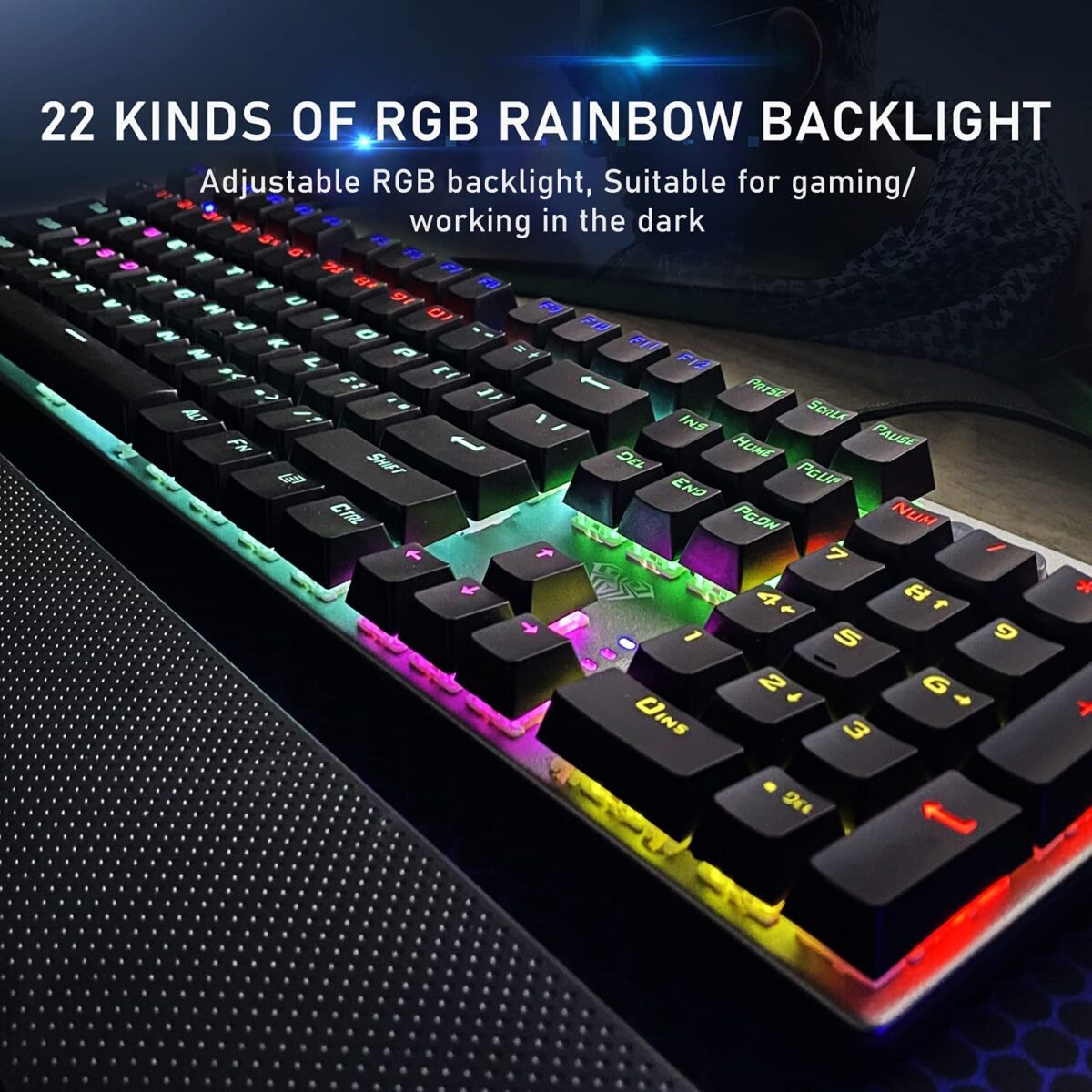 Aula WIND F2088 Gaming Mechanical Keyboard - Black Switches