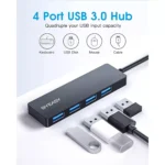 BYEASY 4 Port USB 3.0 Hub - Ultra Slim Portable Data Hub