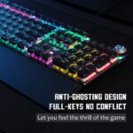 Aula WIND F2088 Gaming Mechanical Keyboard - Blue Switches (Crystal Keycaps)