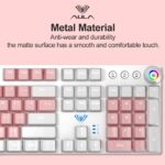 Aula WIND F2088 Gaming Mechanical Keyboard - Brown Switch (Pink White)