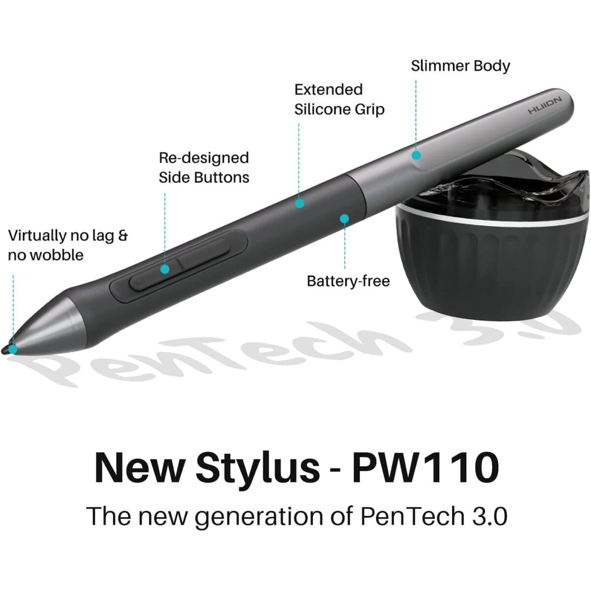 HUION Inspiroy 2 H1061P Graphic Drawing Tablet - 10 x 6 inch Large (Black)