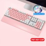 Aula WIND F2088 Gaming Mechanical Keyboard - Brown Switch (Pink White)