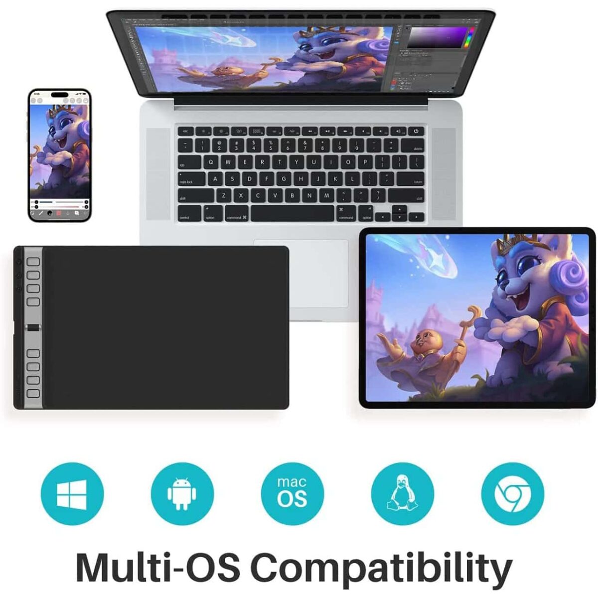 HUION Inspiroy 2 H1061P Graphic Drawing Tablet - 10 x 6 inch Large (Black)