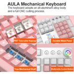 Aula WIND F2088 Gaming Mechanical Keyboard - Brown Switch (Pink White)