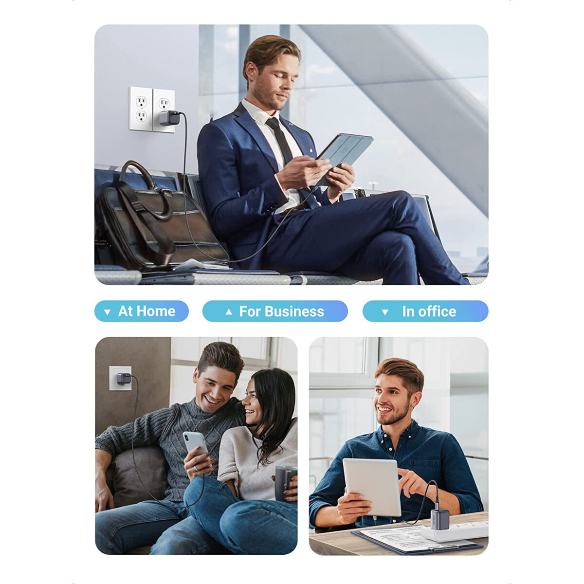UGREEN 30W USB C Charger, Nexode Foldable GaN Wall Charger