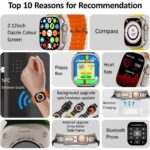 HK8 PRO MAX Smartwatch - 2.12 inch AMOLED Screen - IP68 Waterproof