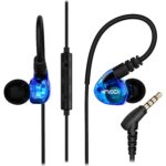 KINVOCA Sweatproof Running Earphones (Clear Blue)