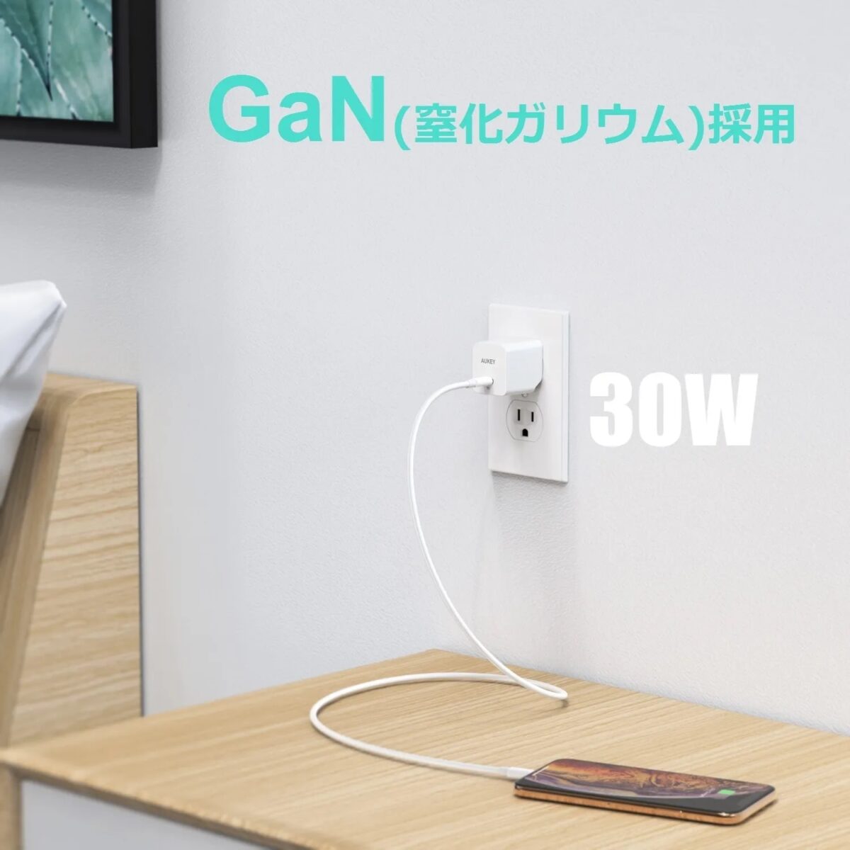 AUKEY PA-Y19 30W USB C GAN Charger (Black)