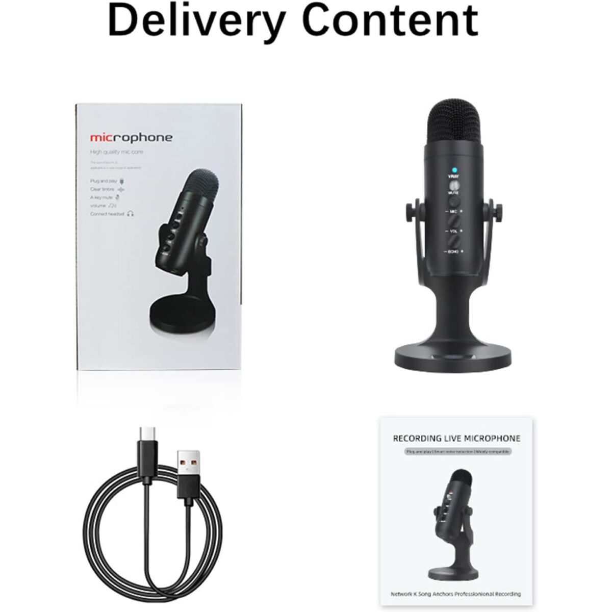 USB Gaming Condenser Podcast Microphone