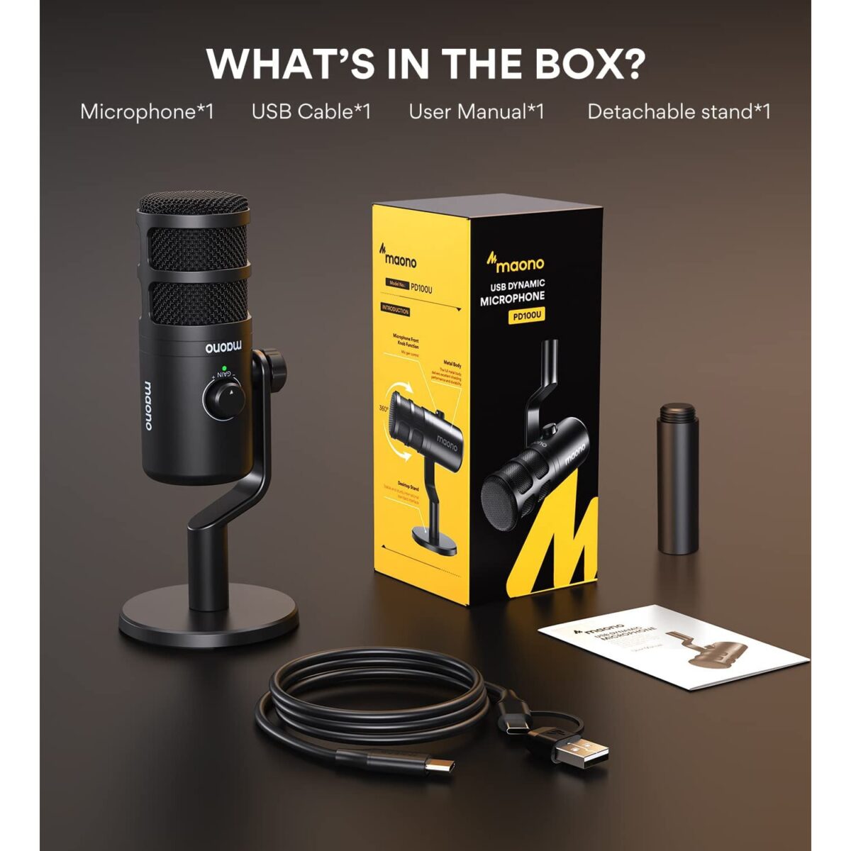 MAONO PD100U Dynamic USB Microphone