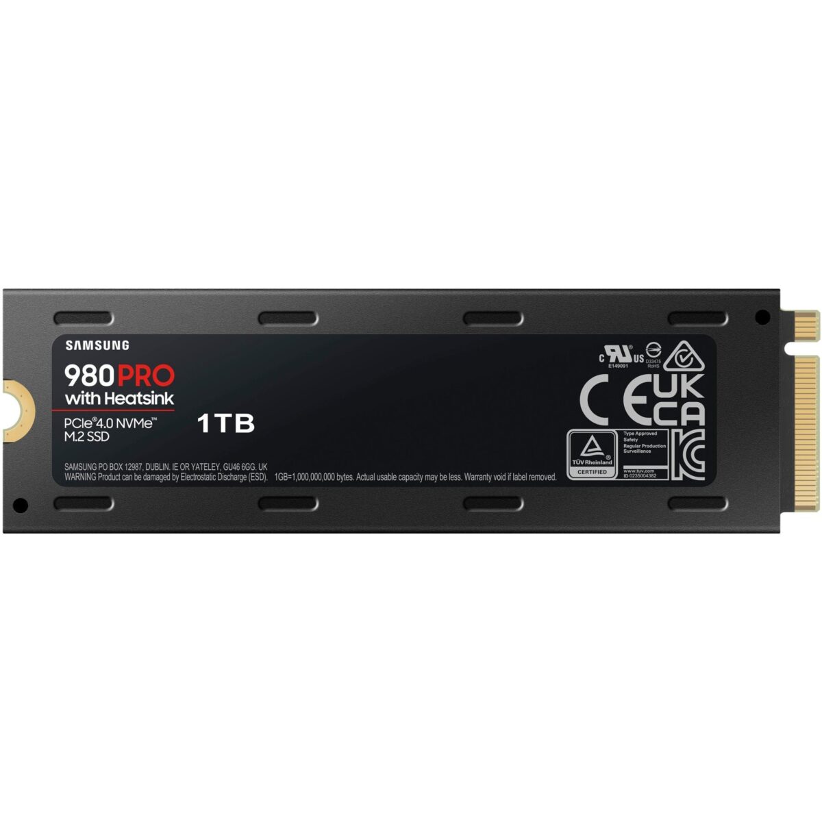 SAMSUNG 980 PRO SSD with Heatsink 1TB PCIe Gen 4 NVMe M.2