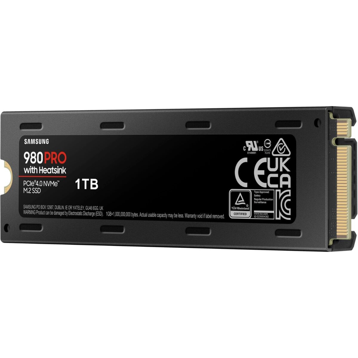 SAMSUNG 980 PRO SSD with Heatsink 1TB PCIe Gen 4 NVMe M.2