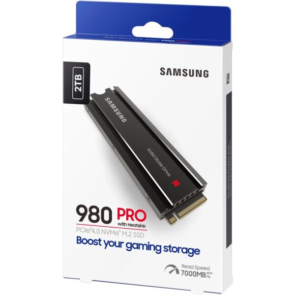 SAMSUNG 980 PRO SSD with Heatsink 2TB PCIe Gen 4 NVMe M.2