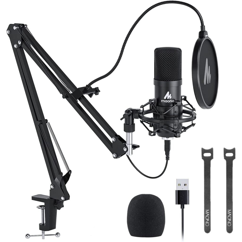 MAONO A04 Professional Podcaster USB Microphone With Boom Arm