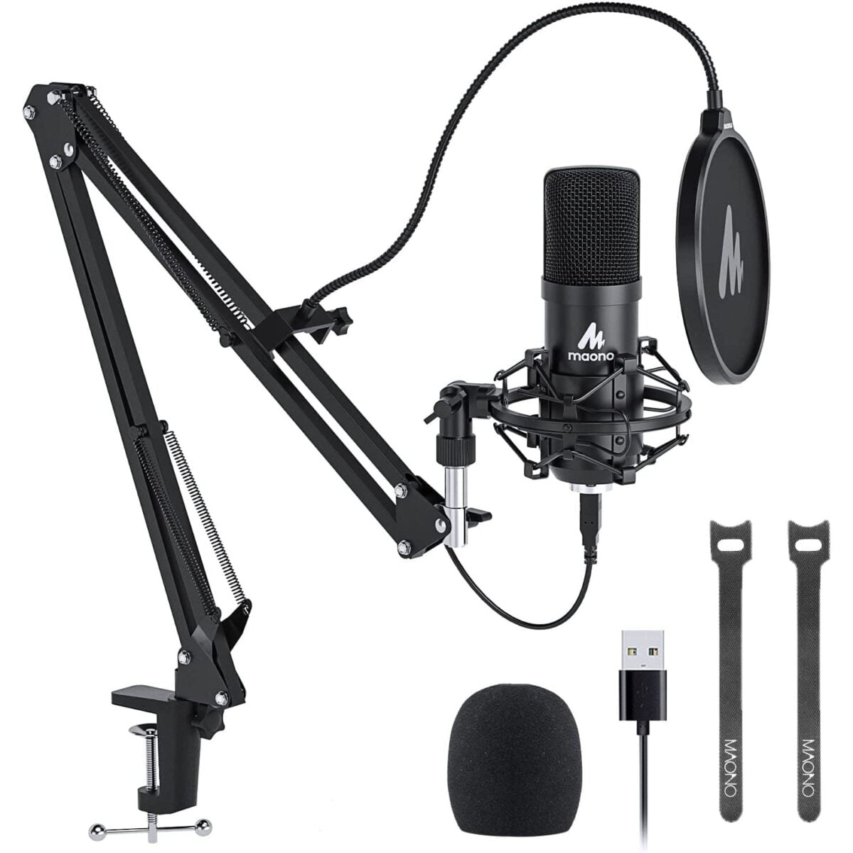 MAONO A04 Professional Podcaster USB Microphone With Boom Arm
