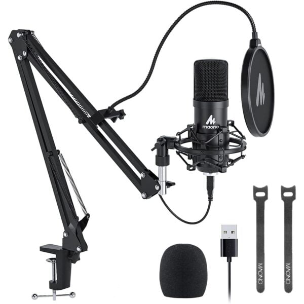 MAONO A04 Professional Podcaster USB Microphone With Boom Arm