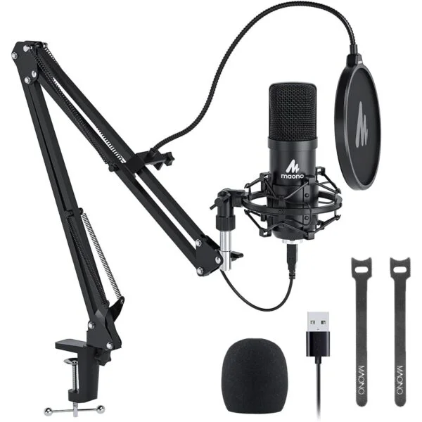MAONO A04 Professional Podcaster USB Microphone With Boom Arm
