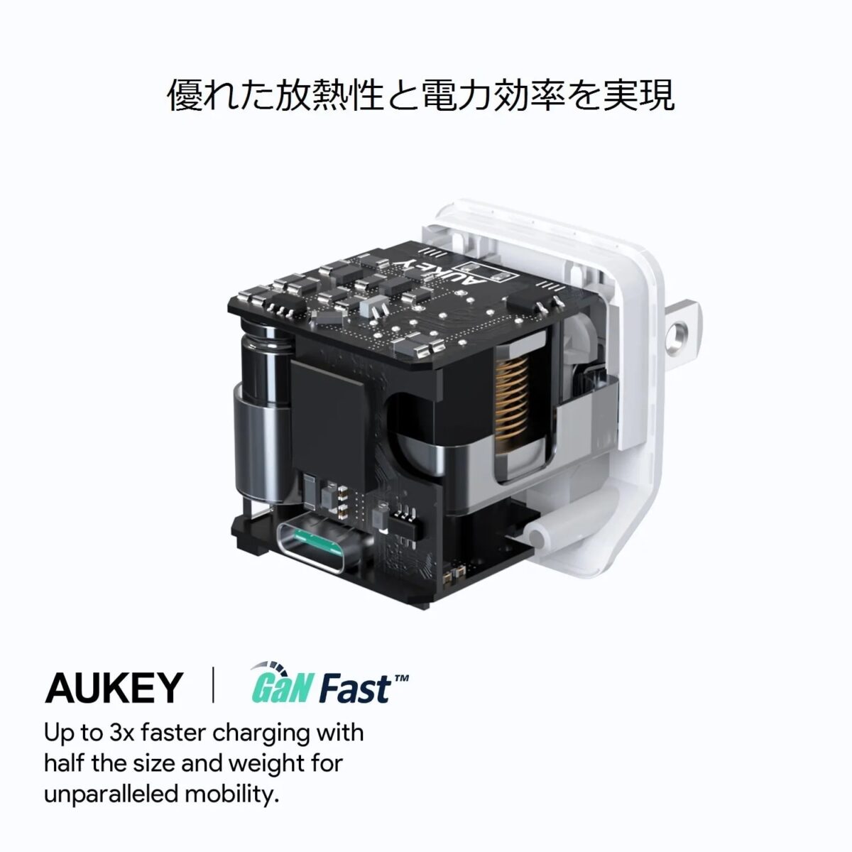 AUKEY PA-Y19 30W USB C GAN Charger (Black)