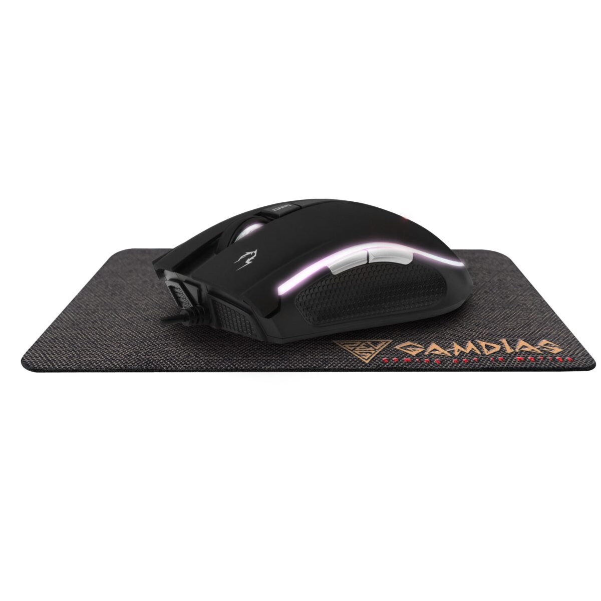 GAMDIAS Zeus E2 RGB Gaming Mouse 3,200 DPI + NYX E1 Mouse Pad 23.5 X 18 CM
