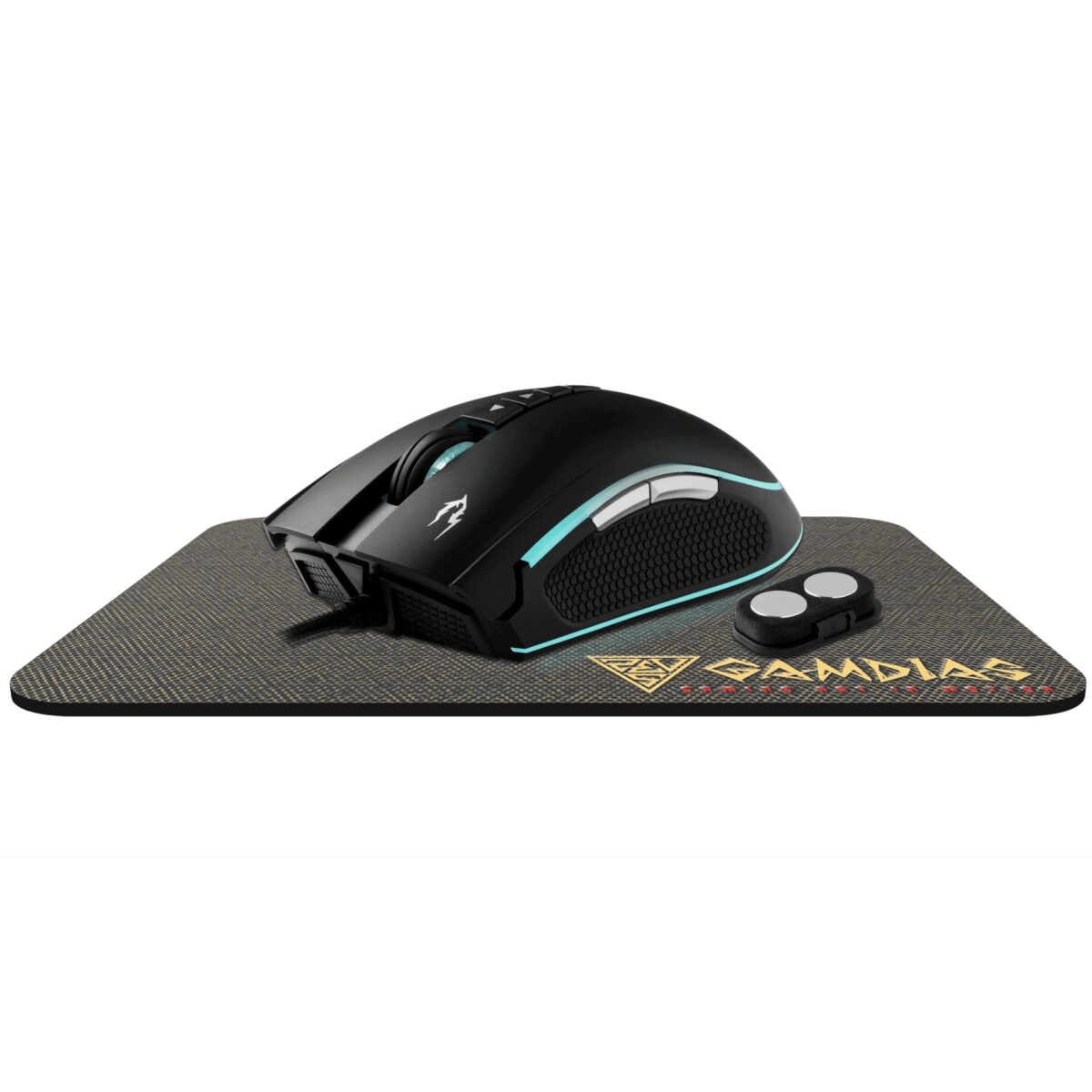 GAMDIAS Zeus M2 RGB Gaming Mouse 10,800 DPI + NYX E1 Mouse Pad