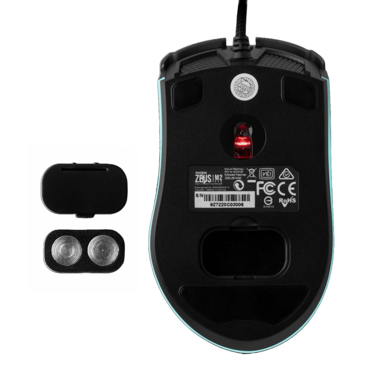 GAMDIAS Zeus M2 RGB Gaming Mouse 10,800 DPI + NYX E1 Mouse Pad