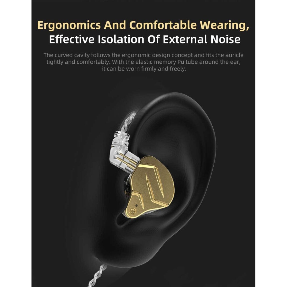 KZ ZSN Pro X in Ear Monitor Dual Driver Earphone With Mic (Gold)