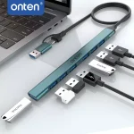 ONTEN UCA9702 USB C + USB 3.0 to 7 USB Ports for MacBook Pro, iMac 2021, USB Splitter Aluminum Alloy