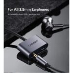 UGREEN 50596 2 in 1 Type C to Aux Female Audio Adapter