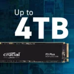 Crucial P3 Plus 1TB PCIe Gen4 3D NAND NVMe M.2 SSD, up to 5000MB/s